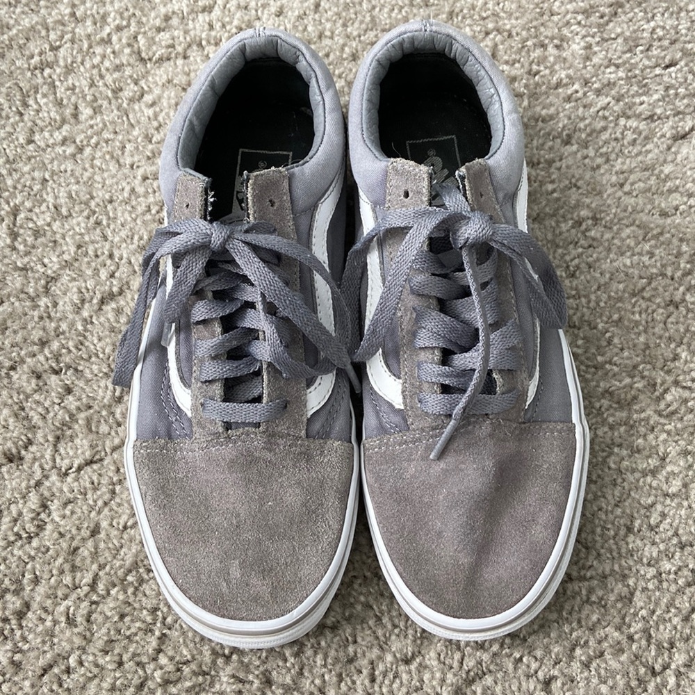 Gray Vans with Suede